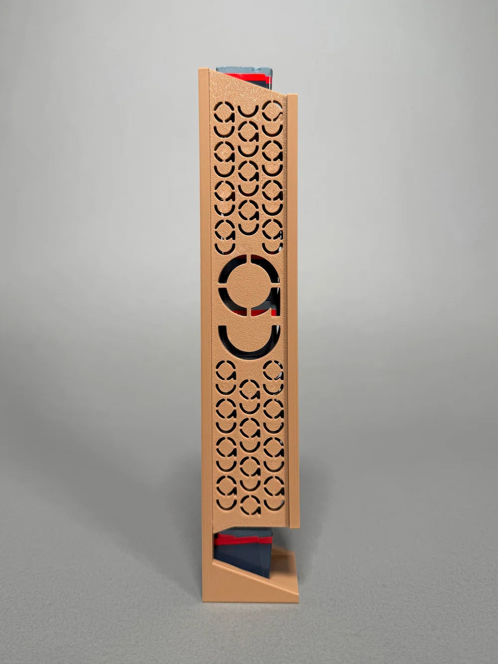Brown chalk dispenser with cue action logo