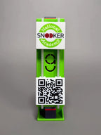 Chalk dispenser with QR code and a logo