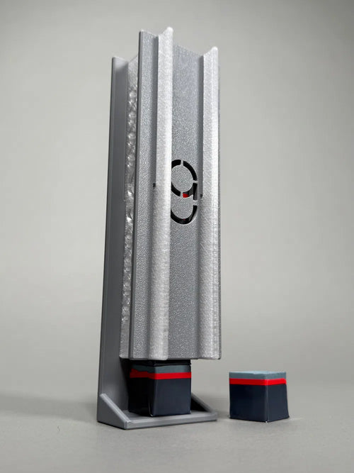 Gray Chalk Dispenser by CA with a pool/snooker chalk