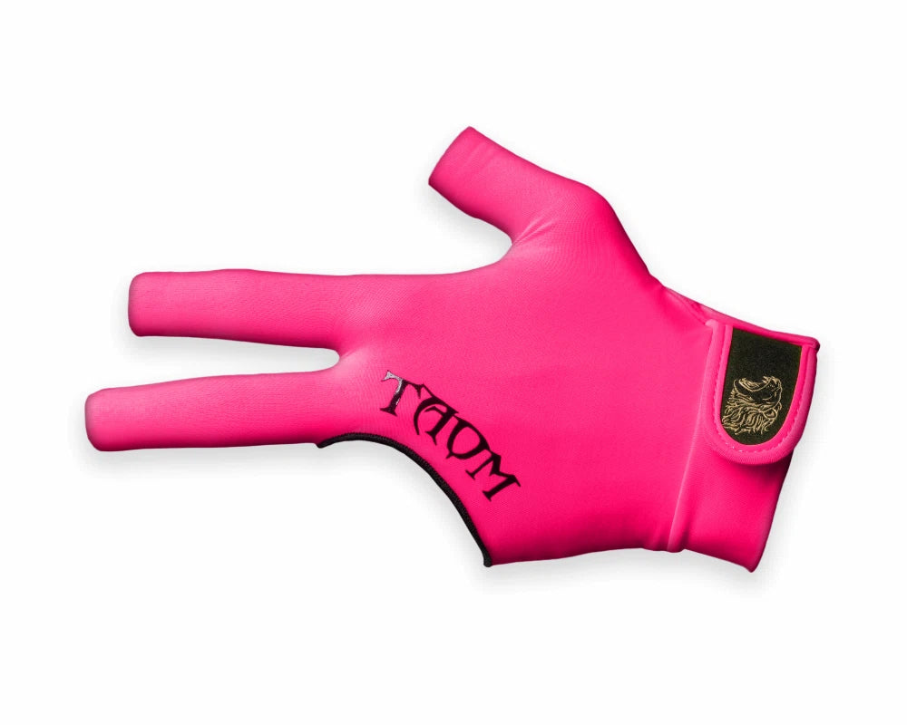 Three finger pool glove in pink