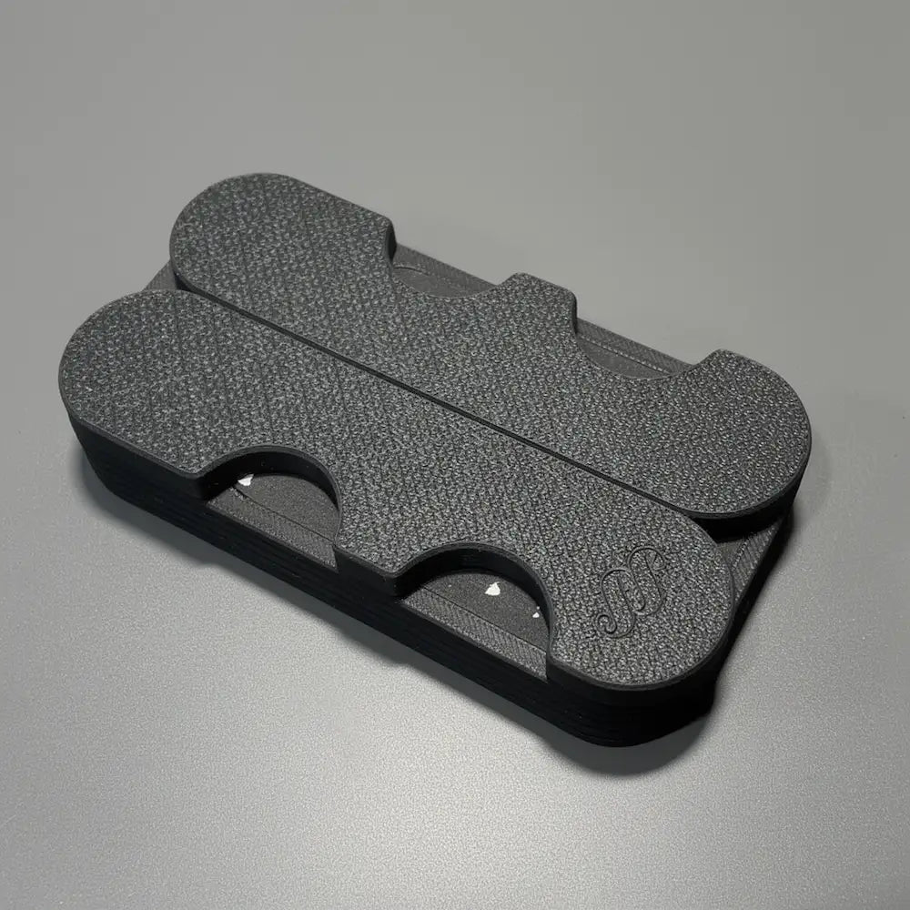 Personalized black cue stand by SS custom design 