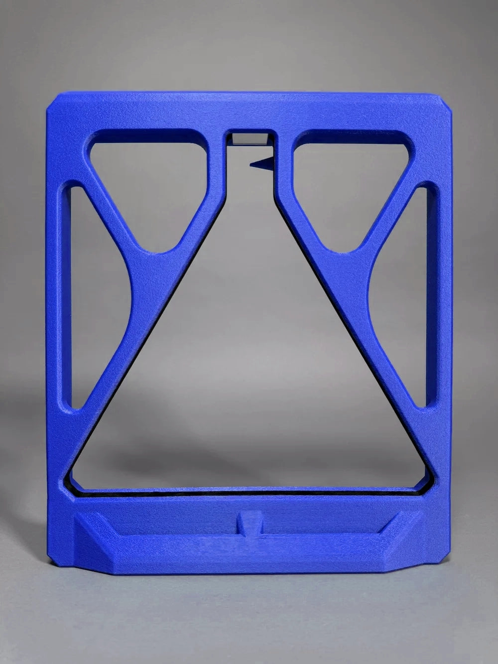 blue snooker triangle by BD on gray background