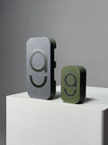Gray and green cue holder and chalk ox by cue action