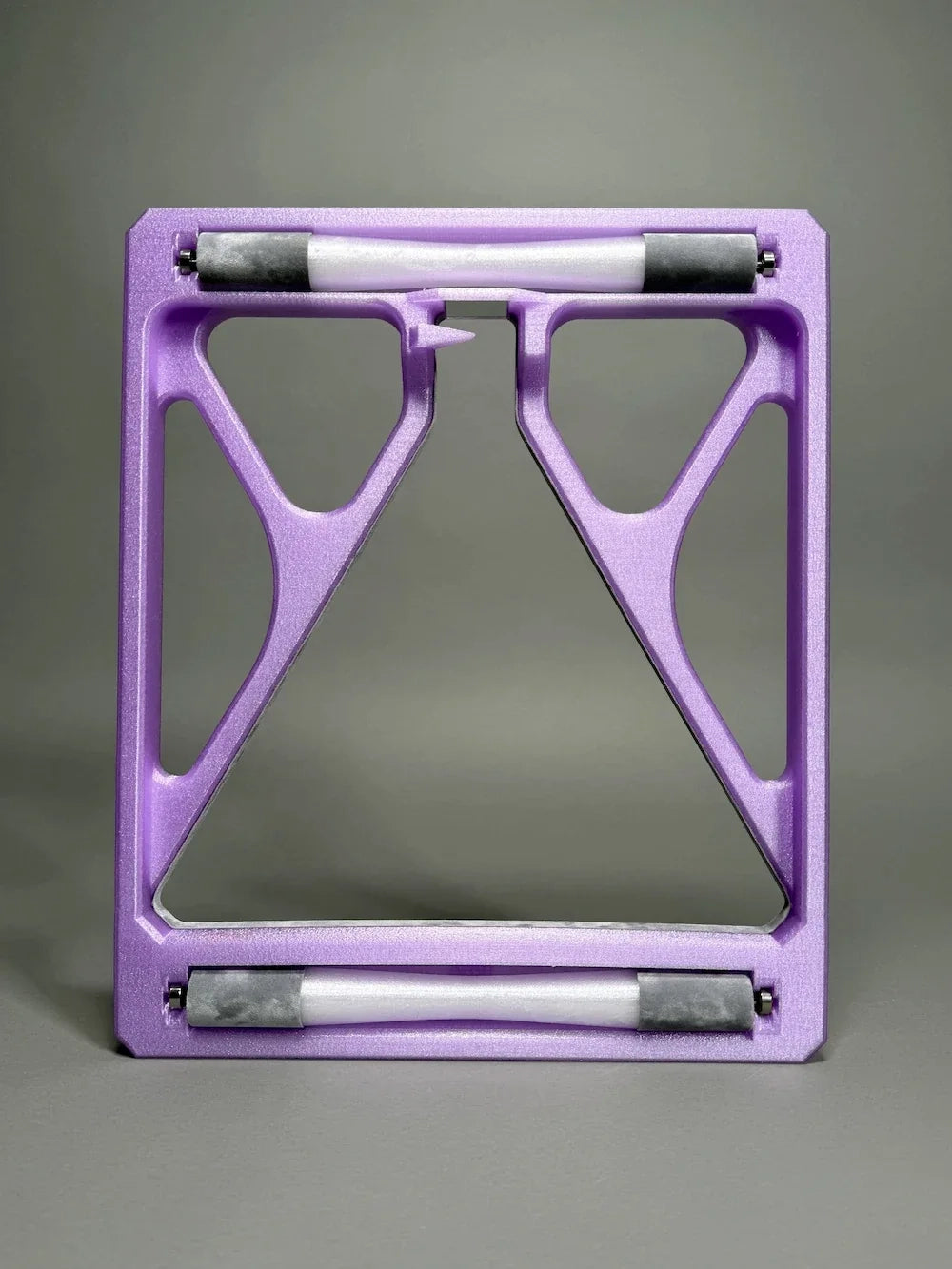 Purple DB snooker triangle on a gray background